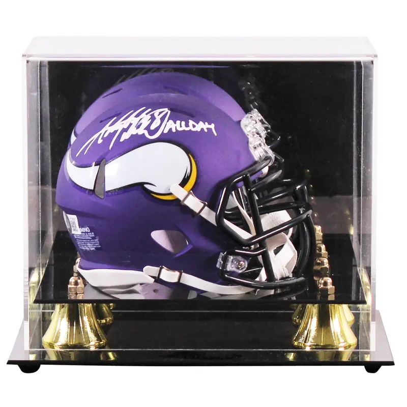 Vikings Adrian Peterson "All Day" Signed Speed Mini Helmet w/ Case BAS Witnessed