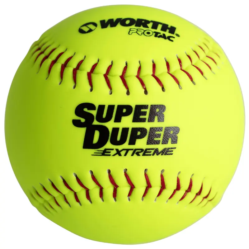Worth Super Duper Extreme Red Stitch 44/375 12" Slowpitch Softballs