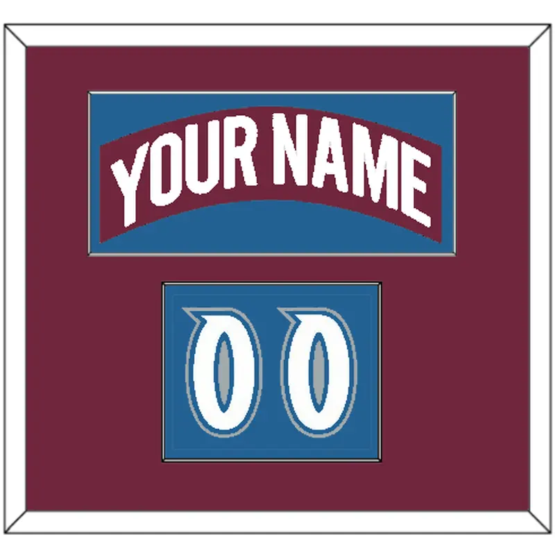 Colorado Nameplate & Number (Shoulder) - Road Burgundy (1999-2001) - Single Mat 2