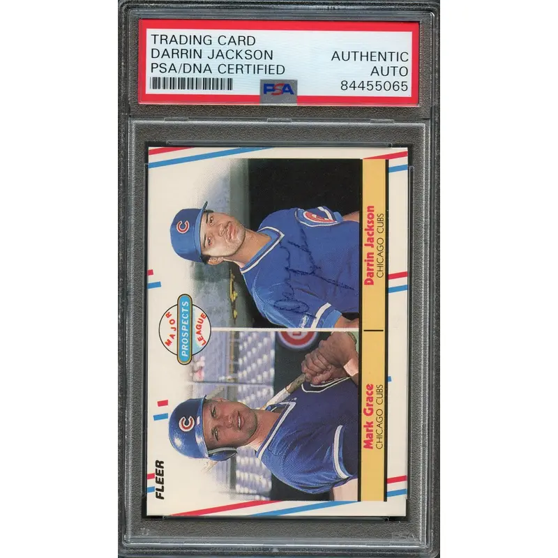 1988 Fleer #641 Darrin Jackson Signed Card PSA Slabbed Auto Cubs