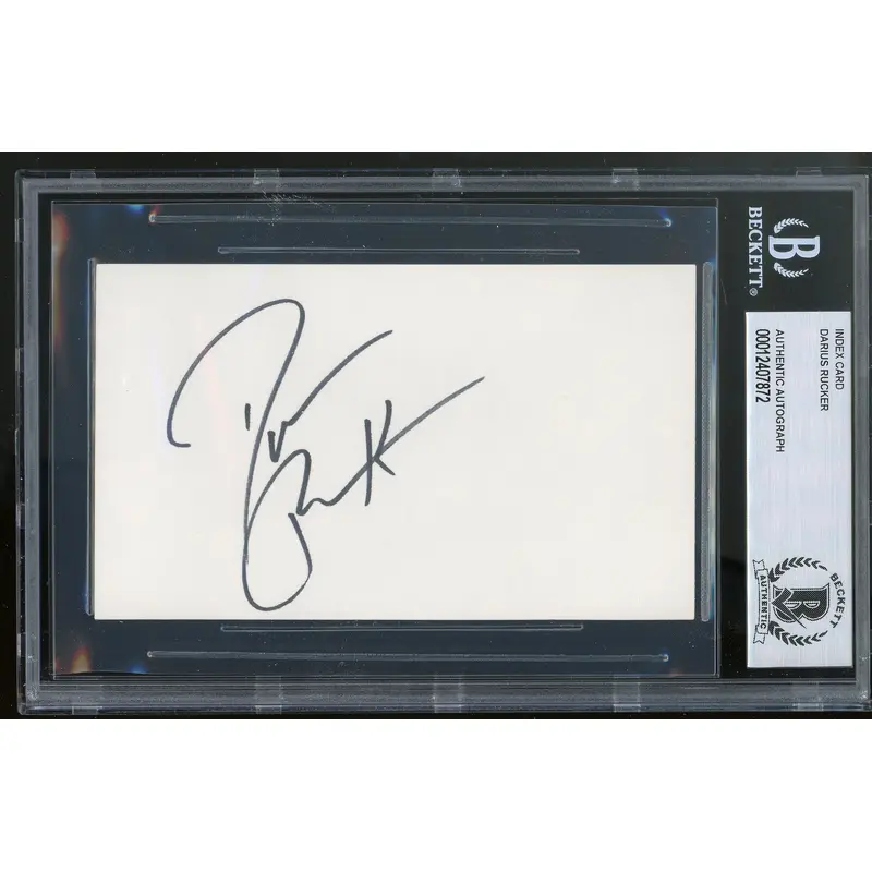 Darius Rucker Hootie and the Blowfish Authentic Signed 3x5 Index Card BAS Slab