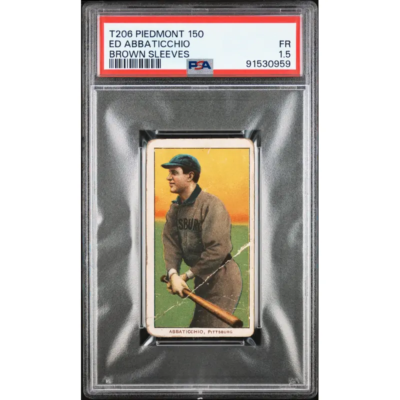 Ed Abbaticcho Brown Sleeves 1909-11 T206 Piedmont 150 PSA 1.5 Fair