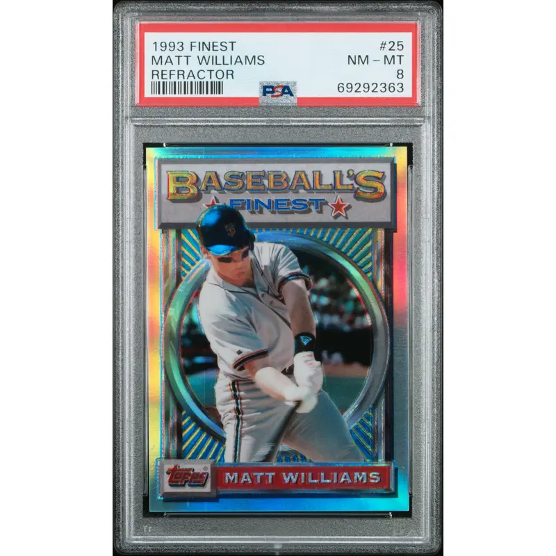 Matt Williams 1993 Topps Finest Refractor #25 PSA 8 Nm-Mint
