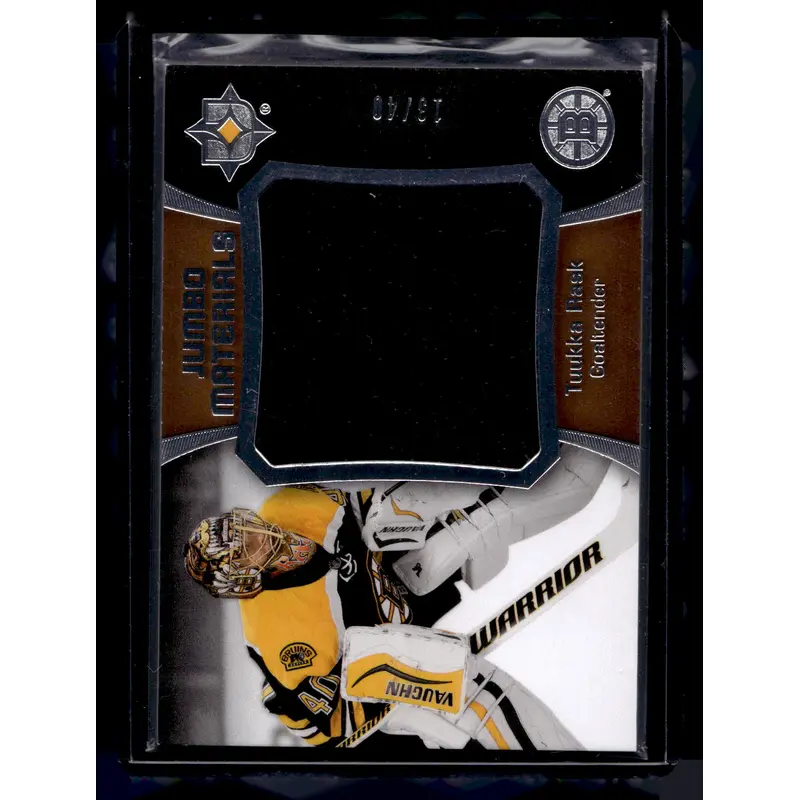 2015-16 Upper Deck Ultimate Collection - Jumbo Materials - Tuukka Rask #JM-TR /40