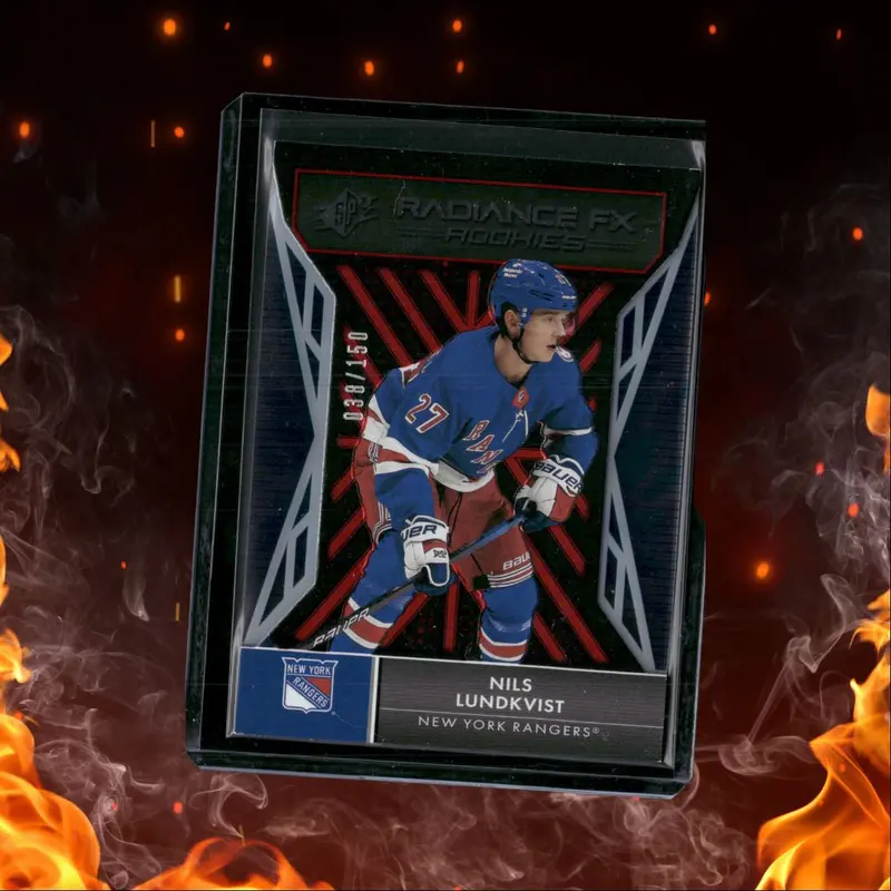 2021-22 Upper Deck SPx Nils Lundkvist Radiance F/X Red Rookie 038/150 #RFX-96