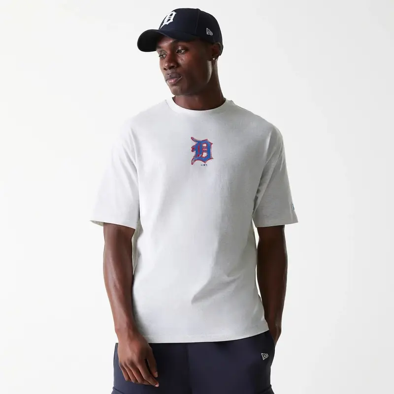 Detroit Tigers MLB World Series Pastel Grey Oversized T-Shirt