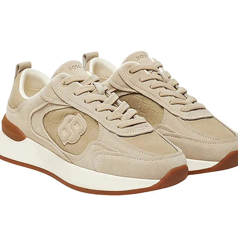 HUGO BOSS WOMENS SNEAKERS BEIGE B ICON RUNN CRCSD 50548354275