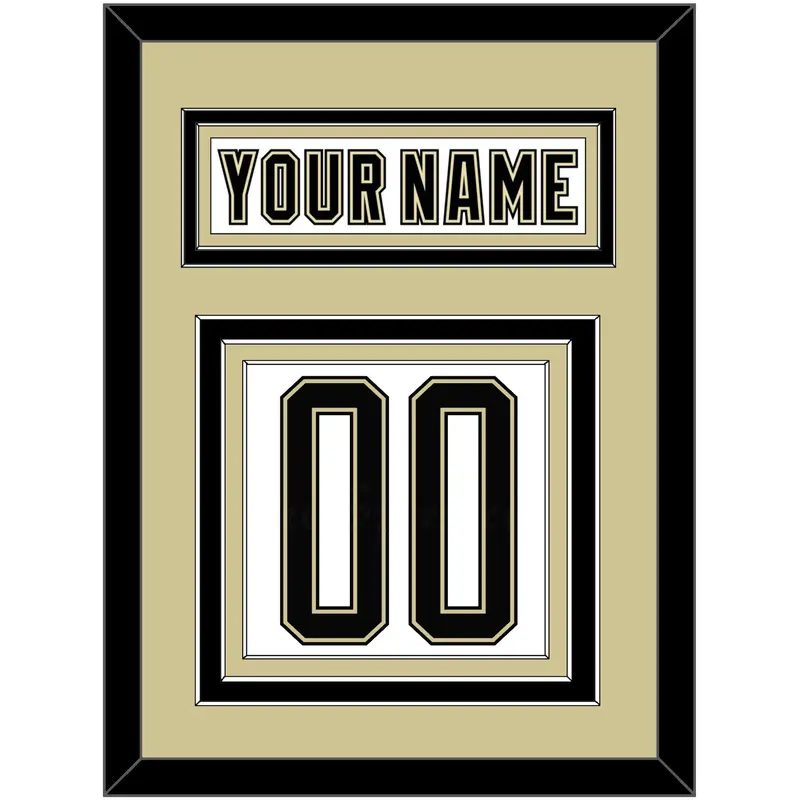 Pittsburgh Nameplate & Number (Back) - 2014 Stadium Series White - Triple Mat 2