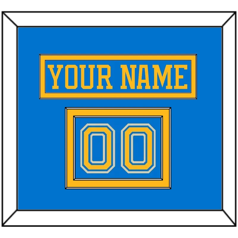 St. Louis Nameplate & Number (Shoulder) - Alternate Blue - Double Mat 2