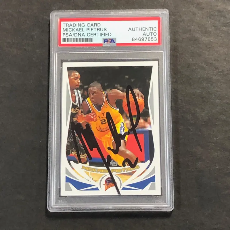 2004-05 Topps #147 Mickael Pietrus Signed Card AUTO PSA Slabbed