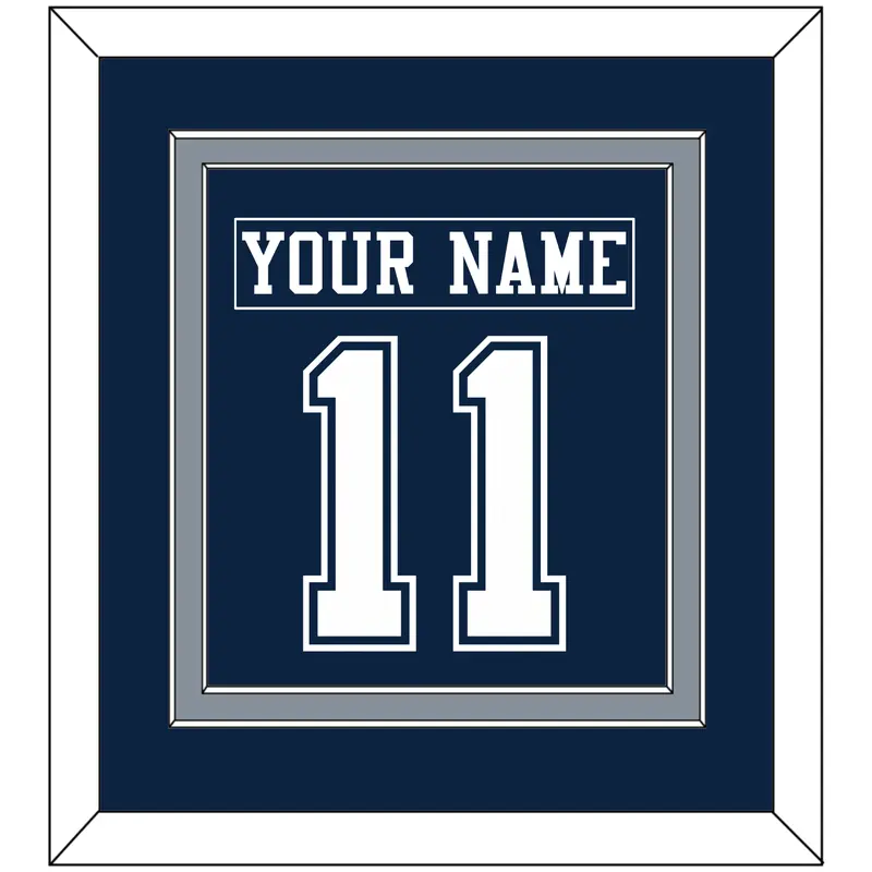 Dallas Nameplate & Number (Back) Combined - Blue Jersey - Double Mat 3