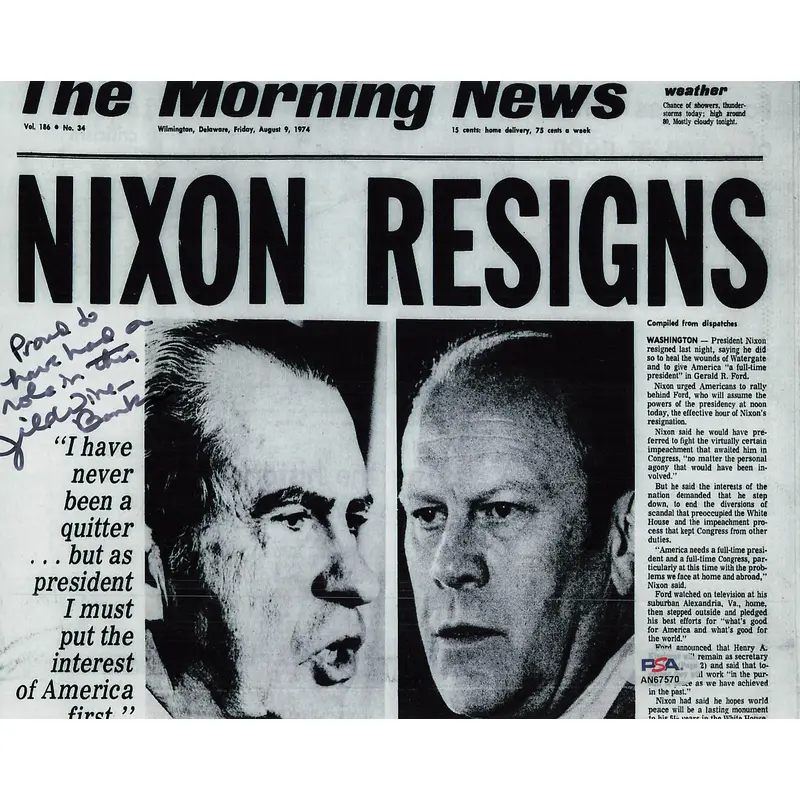 Jill Wine-Banks signed 8x10 photo PSA/DNA Autographed Lawyer