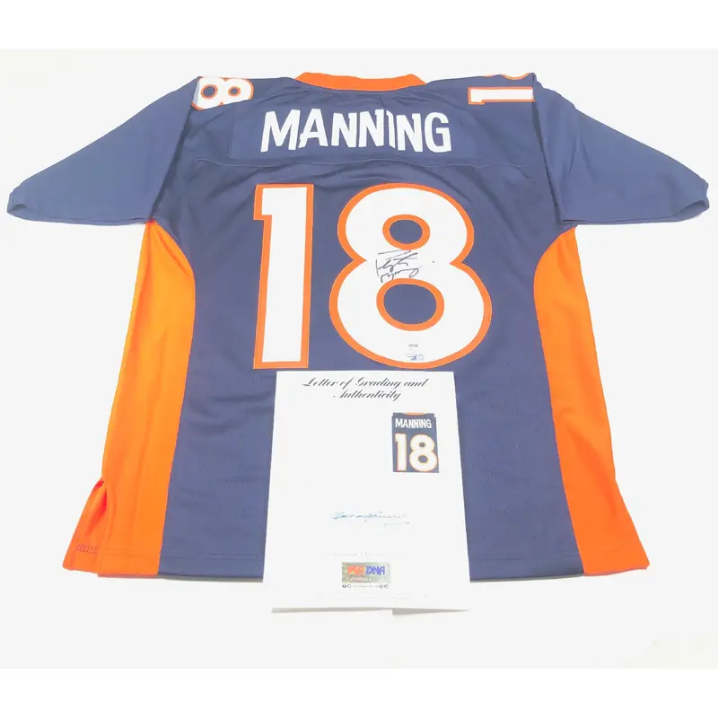 Peyton Manning Signed Jersey PSA/DNA Fanatics Broncos Autographed AUTO GRADE 10