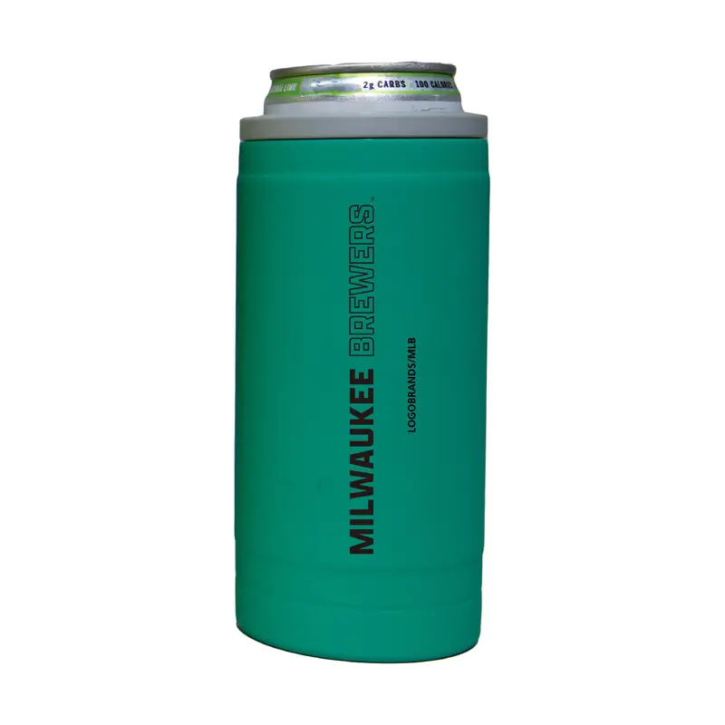 Milwaukee Brewers 12oz Optic Stacked Soft Touch Slim Coolie