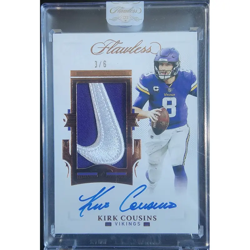 Kirk Cousins 2021 Panini Flawless Nike Swoosh Auto #3/6