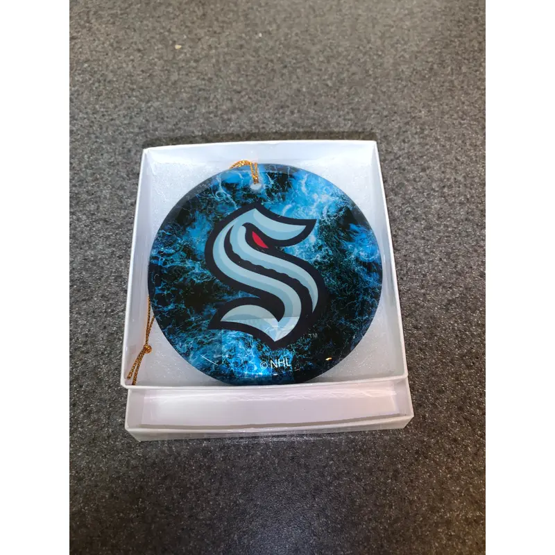 Seattle Kraken Glass Ornament Disc