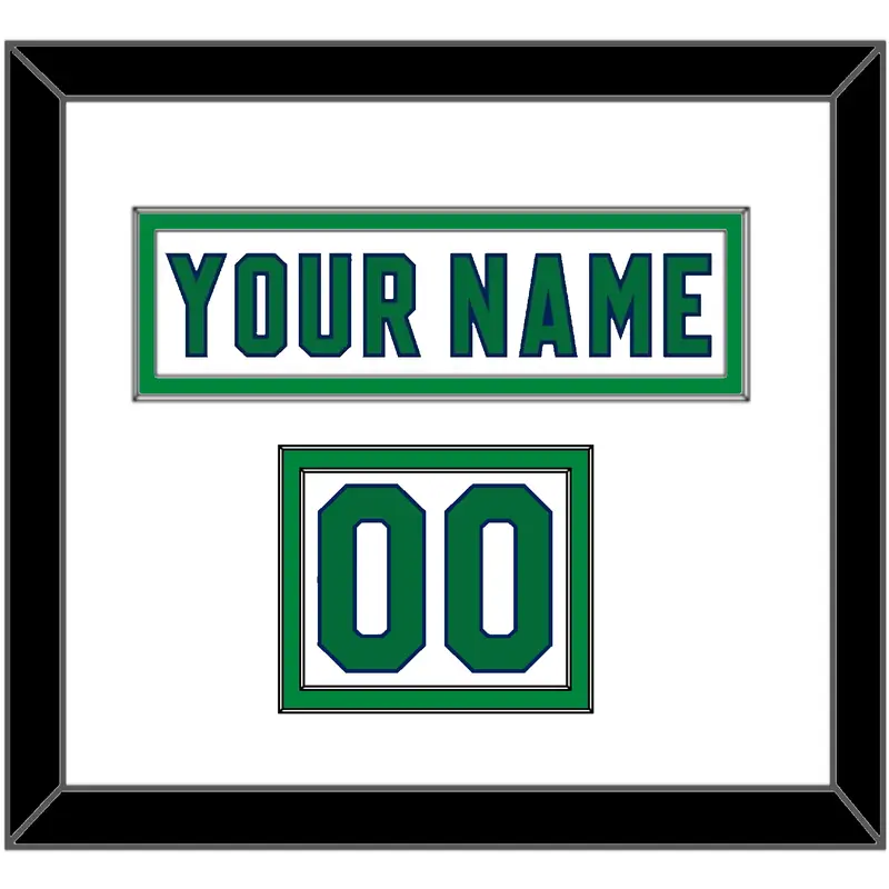 Carolina Nameplate & Number (Shoulder) - Heritage White - Double Mat 2