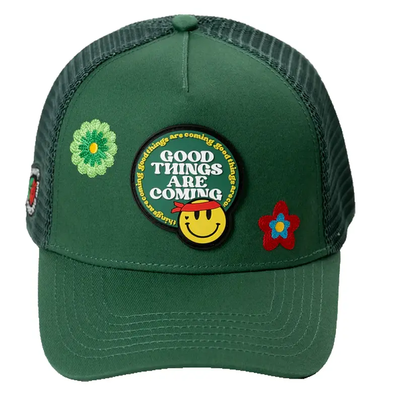 CHIQUETE HATS GREEN  GOOD THINGS ARE COMING GOODTAC GREEN