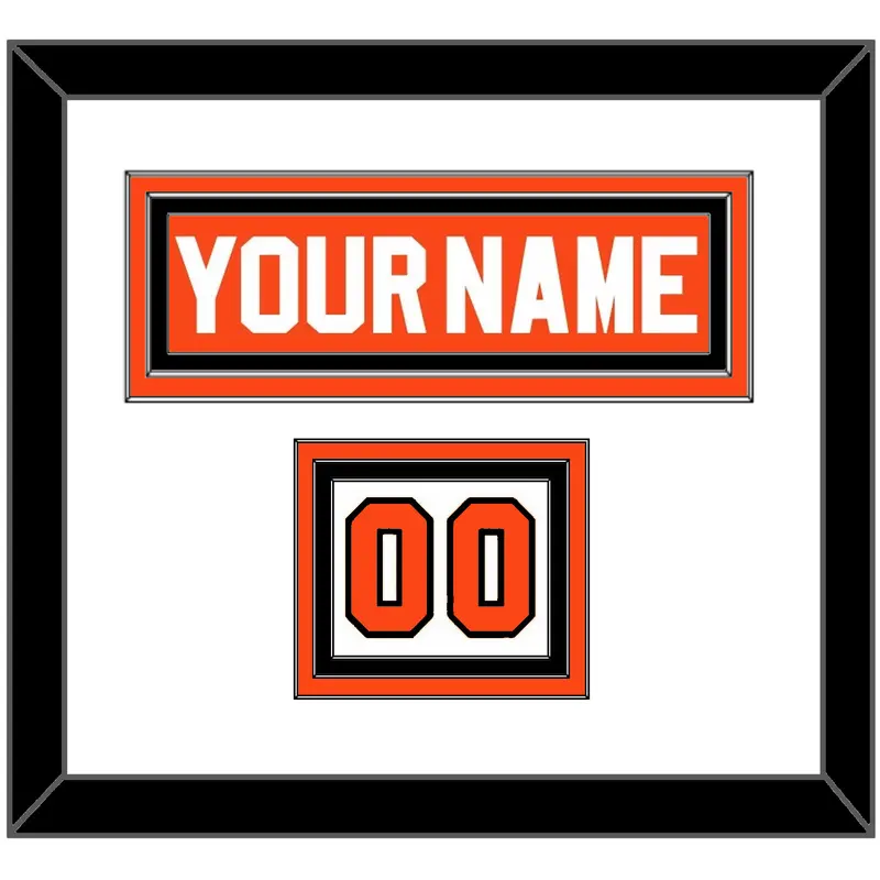 Philadelphia Nameplate & Number (Shoulder) - Road Orange (1983-2001) - Triple Mat 1