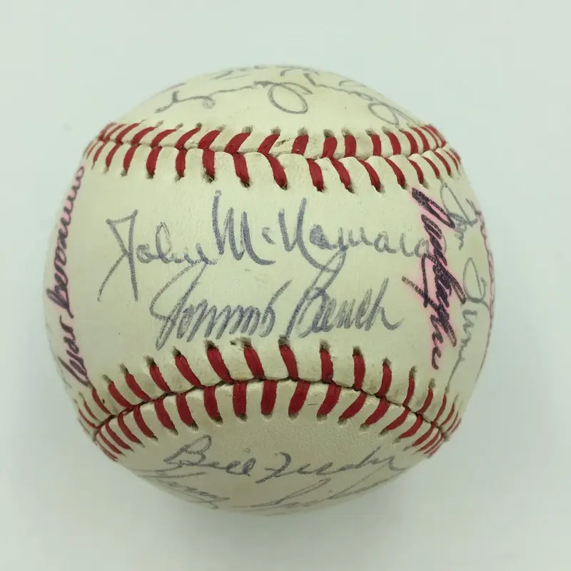 1979 Cincinnati Reds NL Champs Team Signed Baseball 29 Signatures With JSA COA