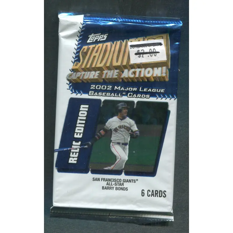 2002 Topps Stadium Club Baseball Relic Edition Unopened Pack (6) (PS)