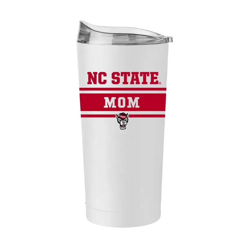 NC State Mom White 20oz Powder Coat Tumbler