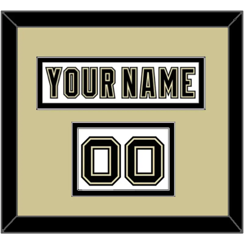 Pittsburgh Nameplate & Number (Shoulder) - 2014 Stadium Series White Jersey - Double Mat 2