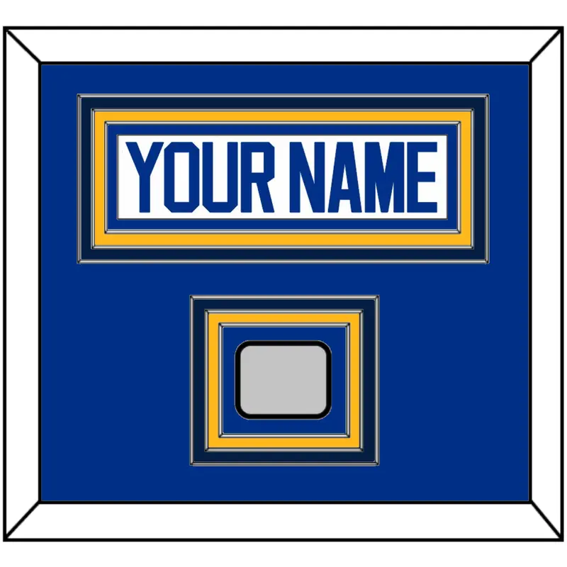 St. Louis Nameplate & Stanley Cup Champions Patch - Road White - Triple Mat 2