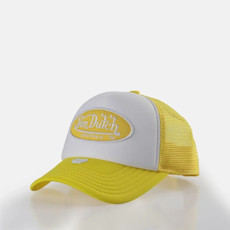 Von Dutch Tampa Trucker Cap - White/Yellow