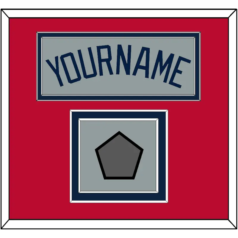 Atlanta Name & World Series Jersey Patch - Road Gray - Double Mat 2