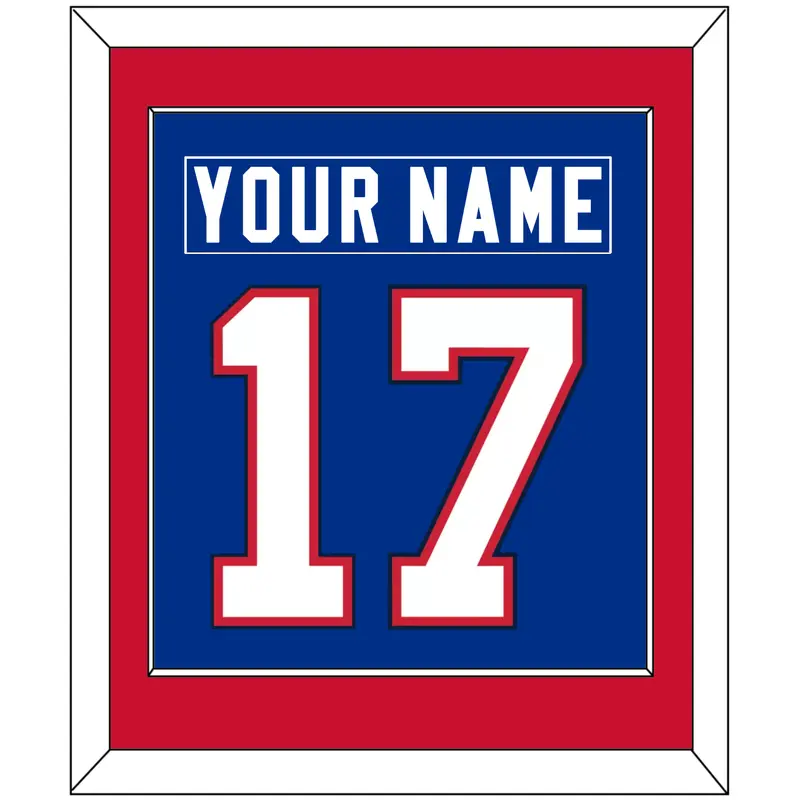 Buffalo Nameplate & Number (Back) Combined - Home Blue - Single Mat 2