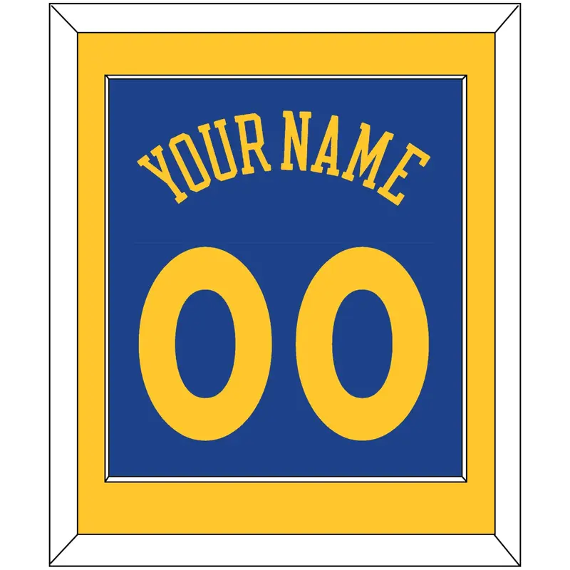 Golden State Name & Number - Road Blue (2010-2019) - Single Mat 2