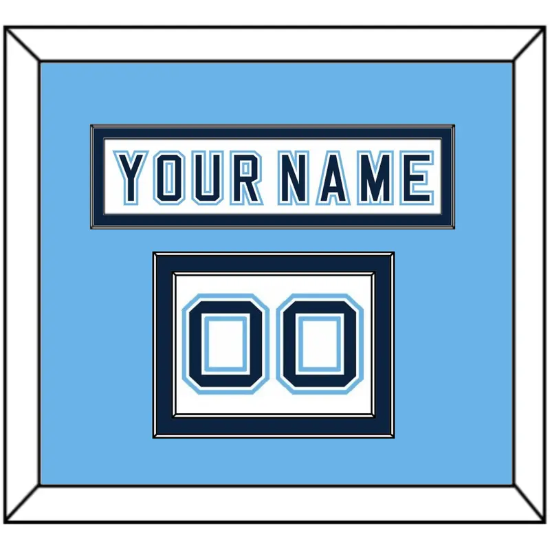 Maine Hockey Nameplate & Number (Shoulder) - Home White - Double Mat 4