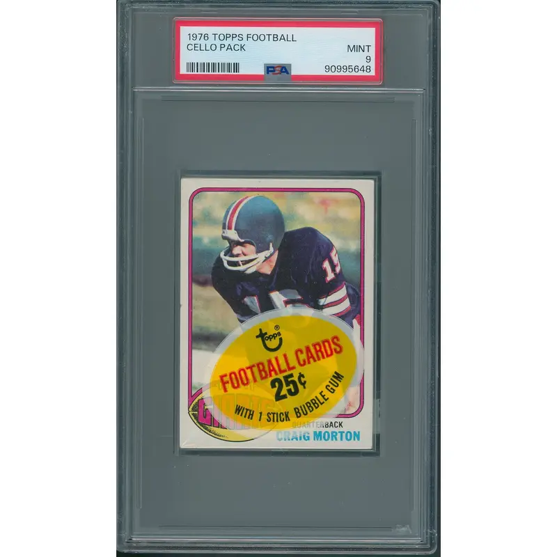 1976 Topps Football Unopened Cello Pack PSA 9 *5648