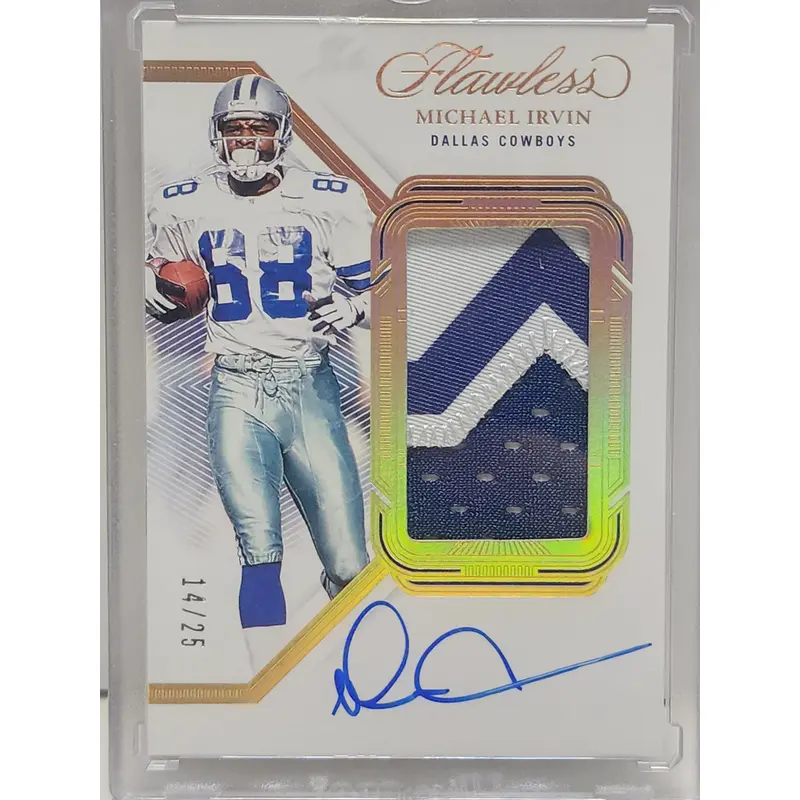 Michael Irvin 2023 Panini Flawless Patch Auto #14/25