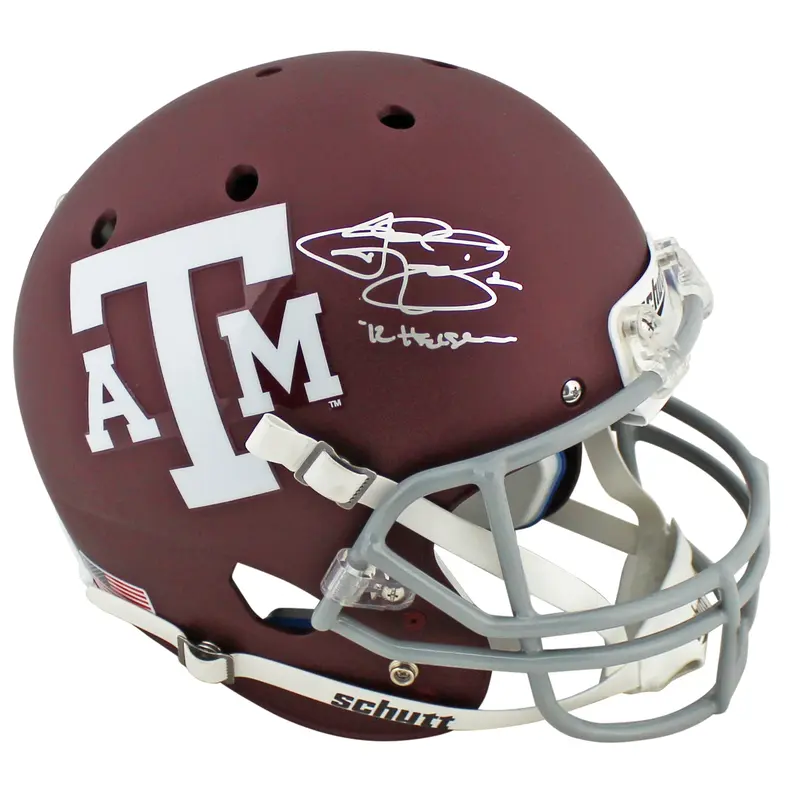 Texas A&M Johnny Manziel 12 Heisman Signed Schutt Full Size Rep Helmet JSA Wit