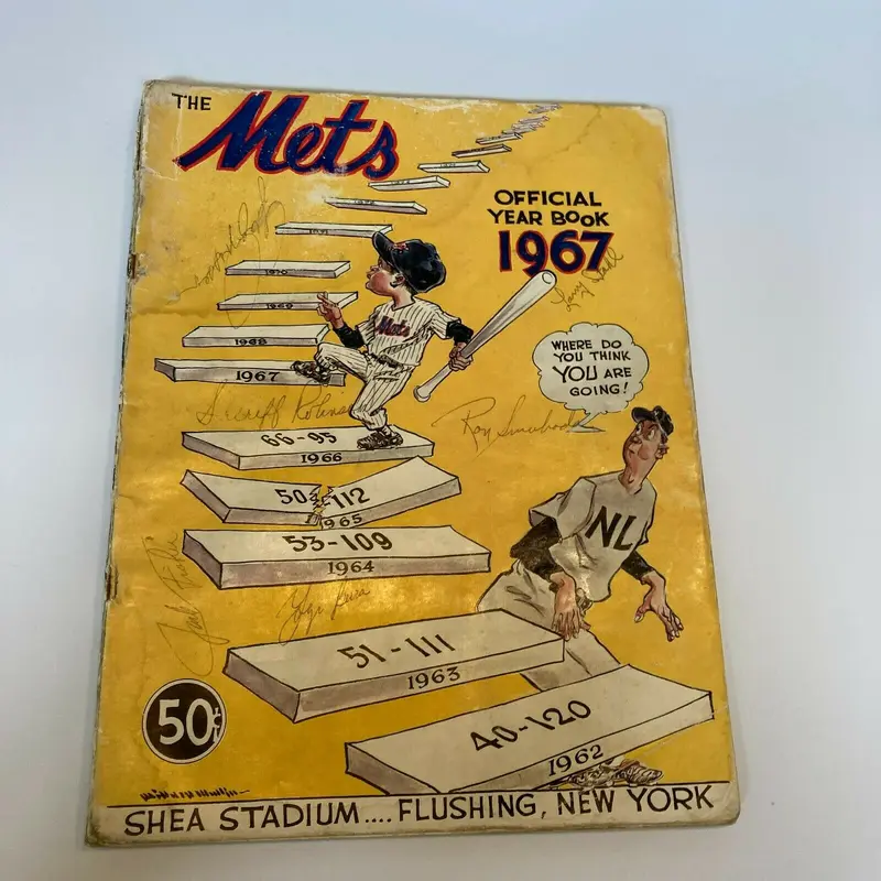 1967 New York Mets Multi Signed Vintage Yearbook