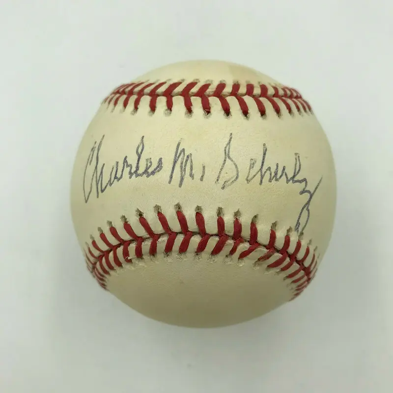 Charles M. Schulz Peanuts Single Signed National League Baseball With JSA COA