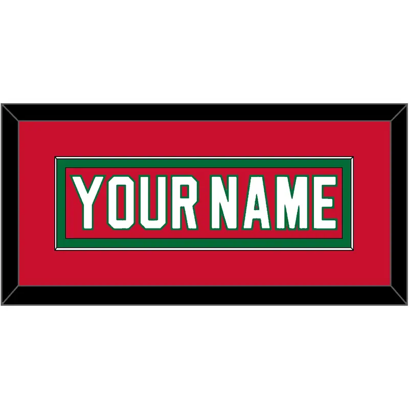 New Jersey Nameplate - Heritage Red (2010-2017) - Single Mat 2