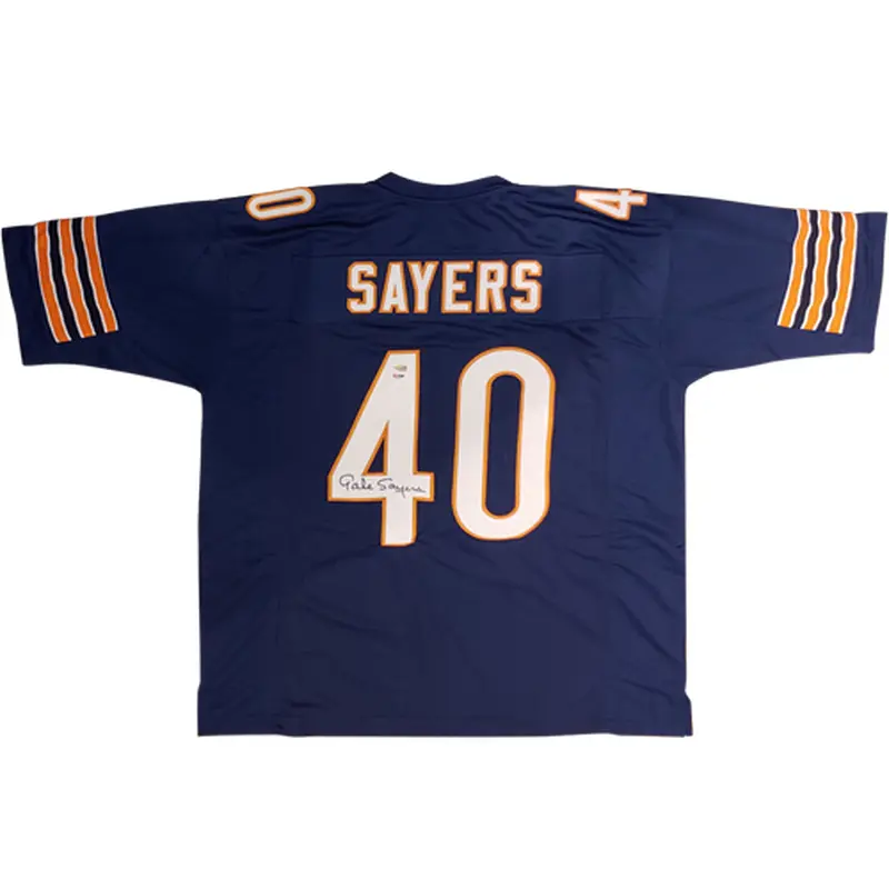 Gale Sayers Autographed Chicago Bears (Blue #40) Custom Jersey - JSA