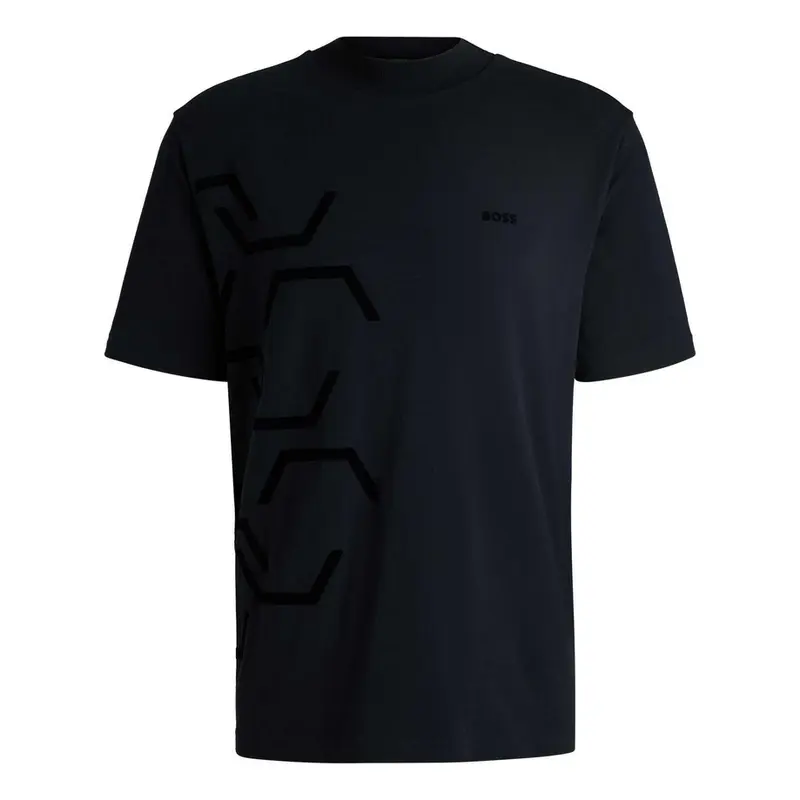 HUGO BOSS MENS T SHIRT NAVY TOCK HEXAQUILT 50531570402