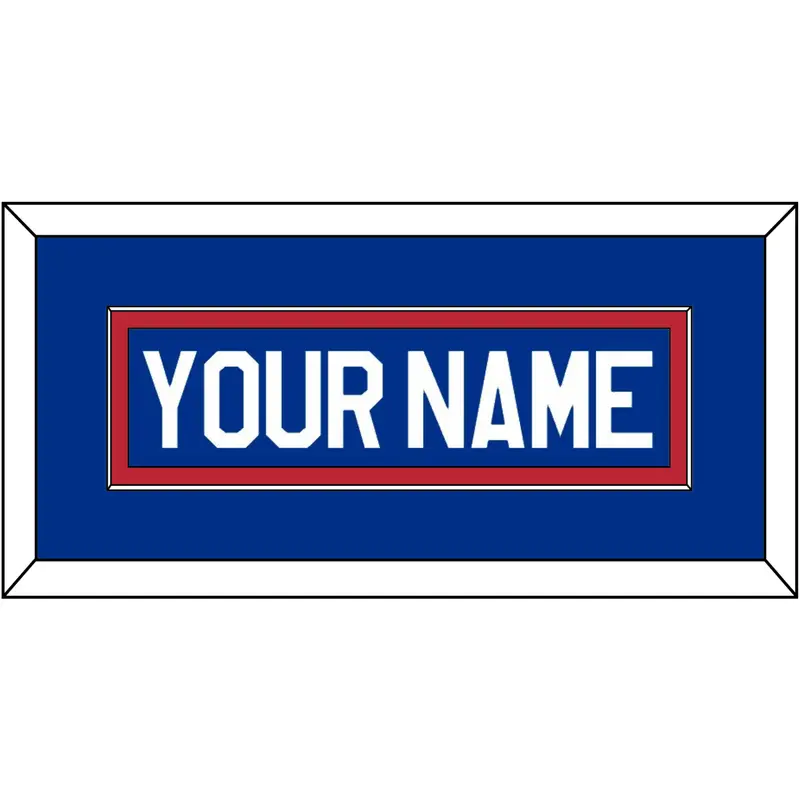 United States Mens Hockey Nameplate - 1980 Olympics Road Blue - Single Mat 2