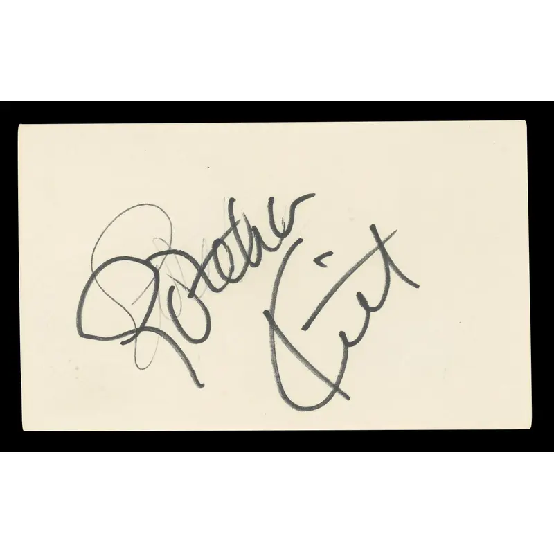 Eartha Kitt Emperor's New Groove Authentic Signed 3x5 Index Card BAS #BL96900