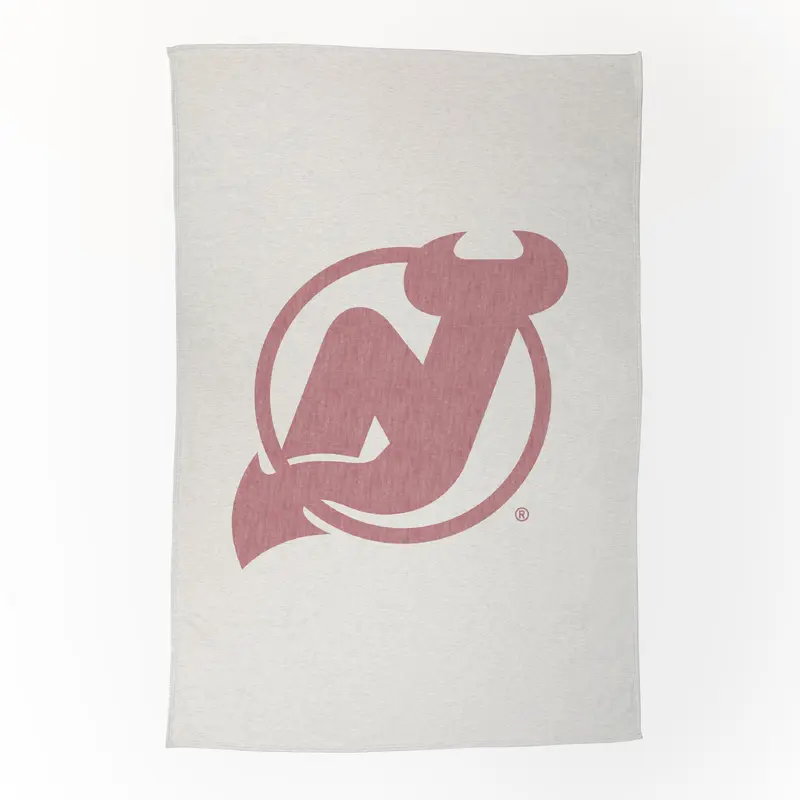 New Jersey Devils Oversized Logo Sublimated Sweatshirt Blanket