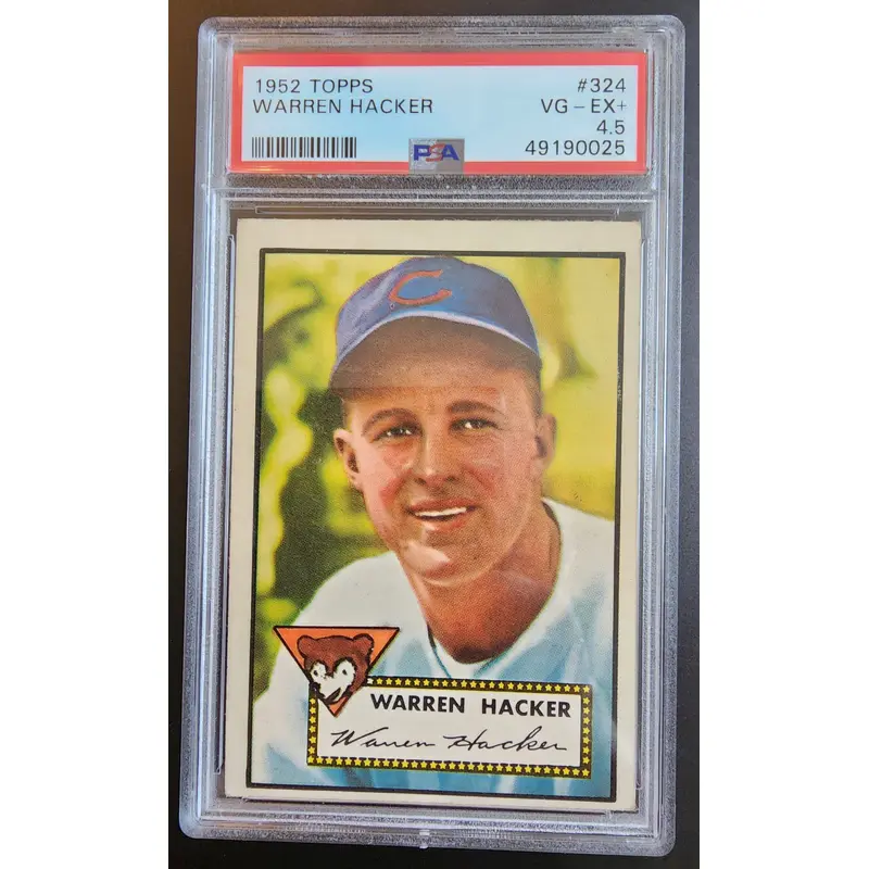 Warren Hacker 1952 Topps #324 PSA 4.5