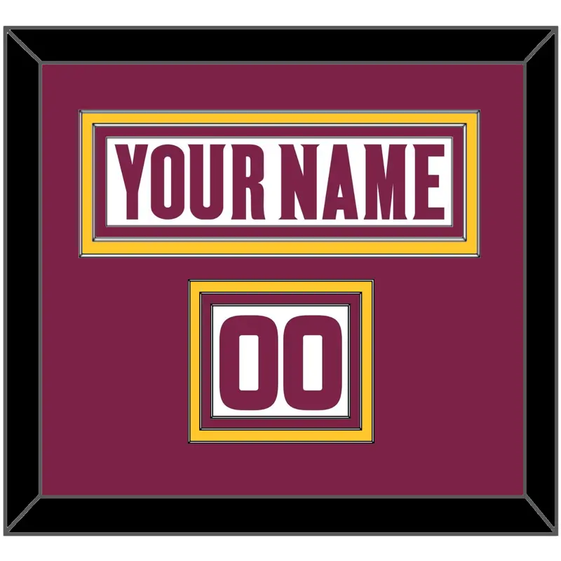 Arizona State Hockey Nameplate & Number (Shoulder) - Home White (2021-2022) - Triple Mat 2