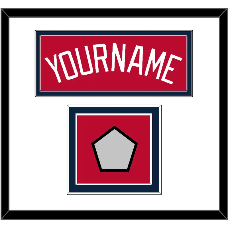 Atlanta Name & World Series Jersey Patch - Alternate Home Red - Double Mat 1
