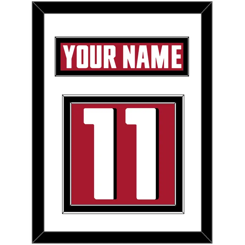 Atlanta Nameplate & Number (Back) - Alternate Red (2020-2022) - Double Mat 1