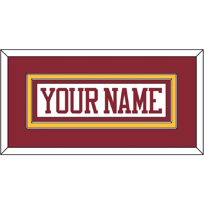 Minnesota Hockey Nameplate - Home White - Double Mat 2