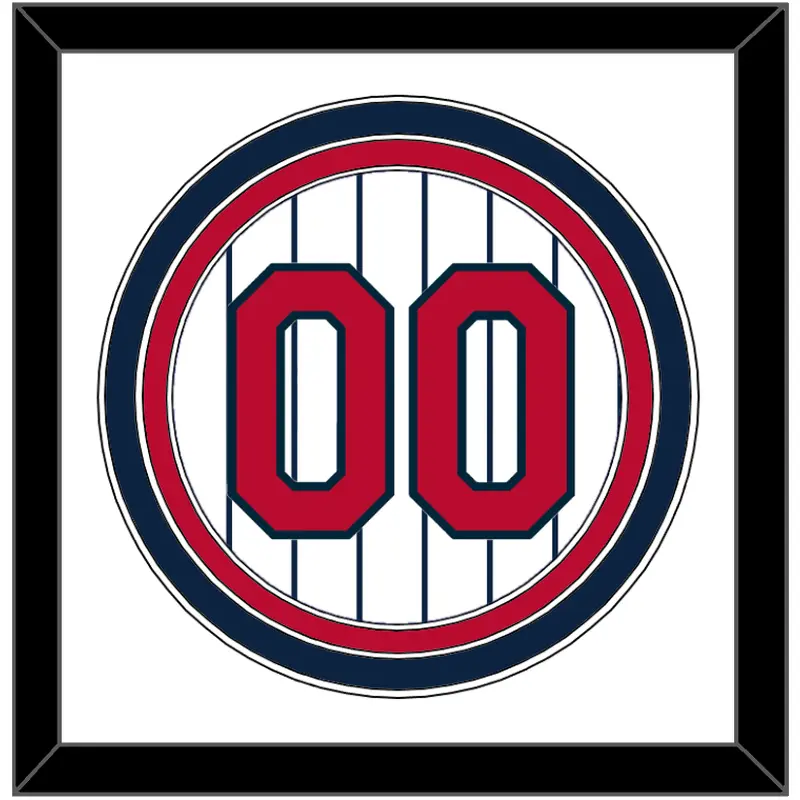 Minnesota Number - Home White Pinstripes (1987-2009) - Triple Mat 1